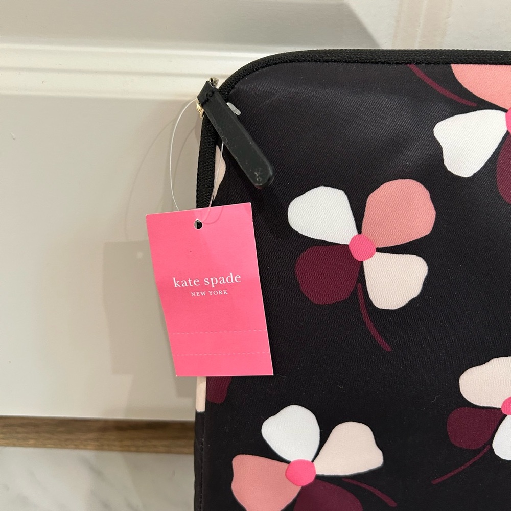 Kate Spade Black and Floral Laptop Bag - Picture 2 of 7